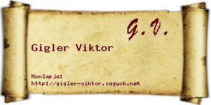 Gigler Viktor névjegykártya